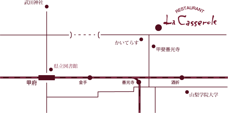 キャセロール アクセスマップ